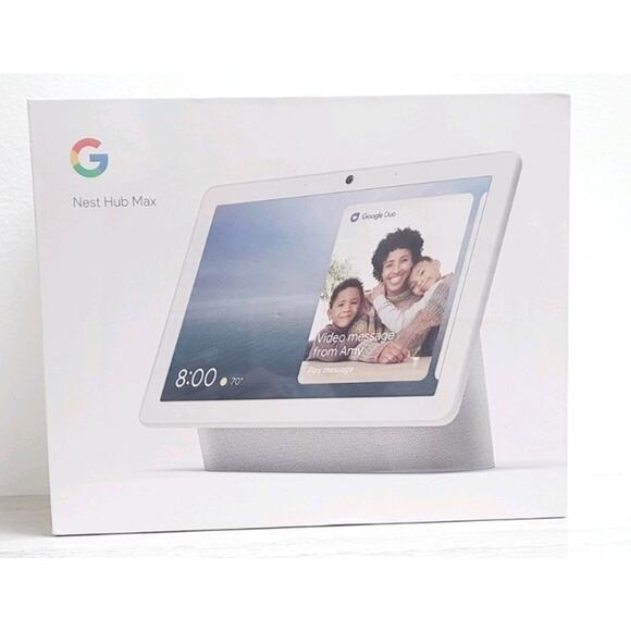 GOOGLE NEST GA00426-US 10 Inch HUB Smart Speaker - Chalk - Picture 1 of 10